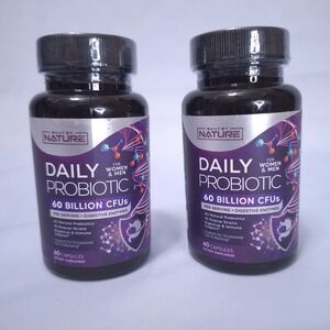 Built By Nature Daily Probiotic 60 Billion CFUs 60 Capsules Exp 03/2026 - 2 Pack